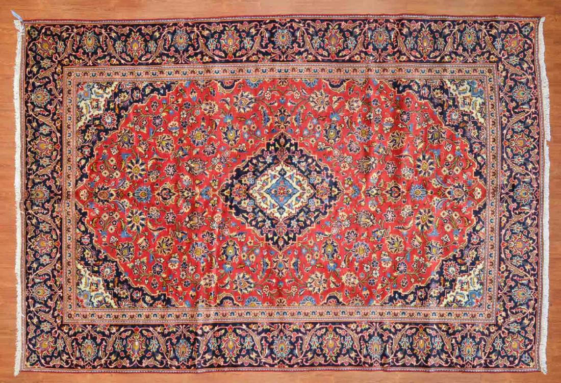 Persian Keshan rug, approx. 7.5 x 10.8 (1 of 3)
