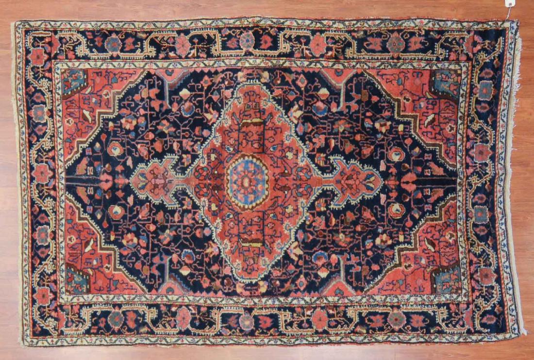 Semi-antique Hamadan rug, approx. 4.9 x 7.1 (1 of 4)