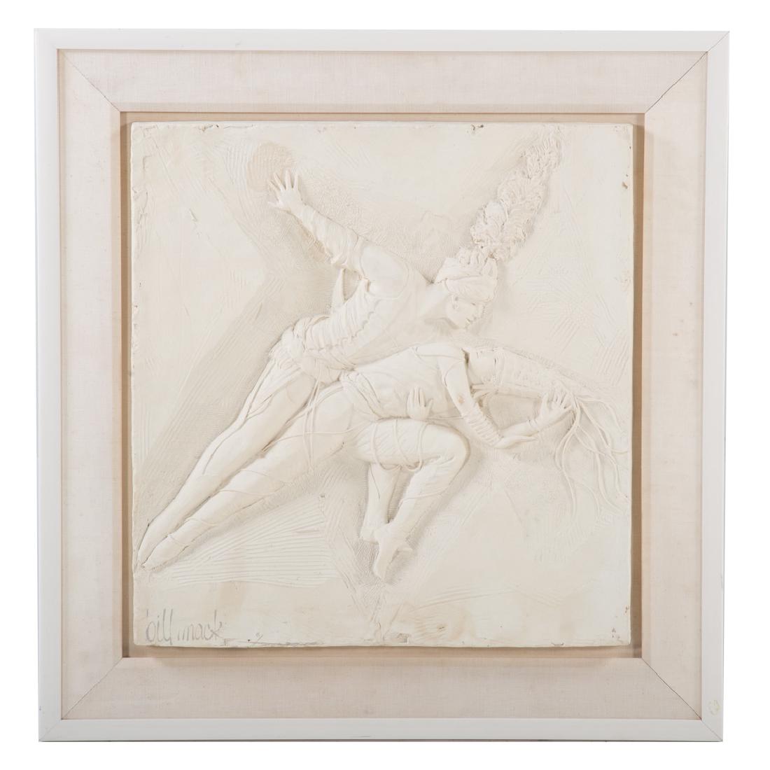 Bill Mack. "La Pari II," bonded sand relief: (American, b. 1949). Signed "Bill Mack" ll, 24 x 23 in., framed