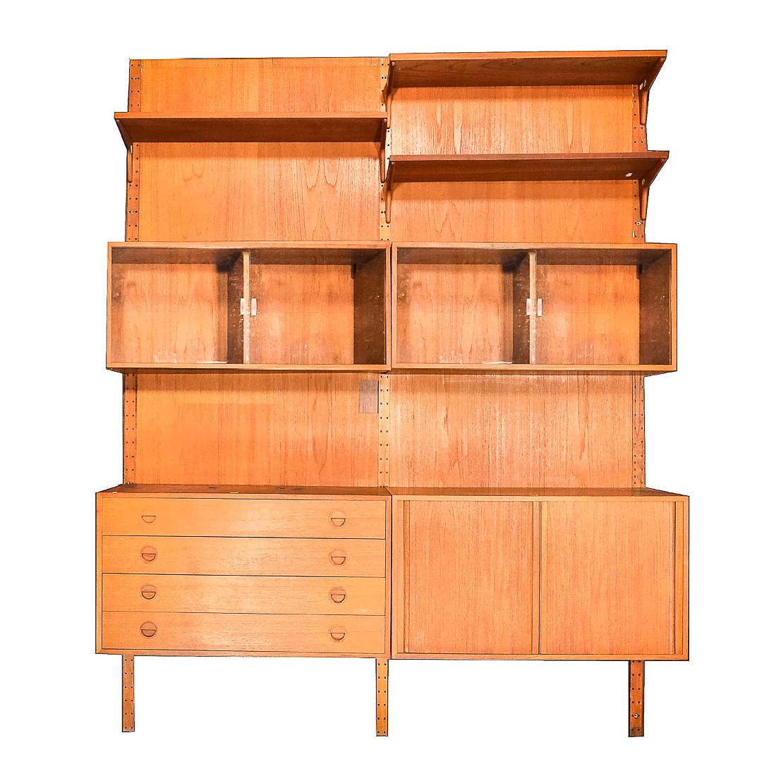 Danish Mid-Century teak floating wall unit (1 of 5)