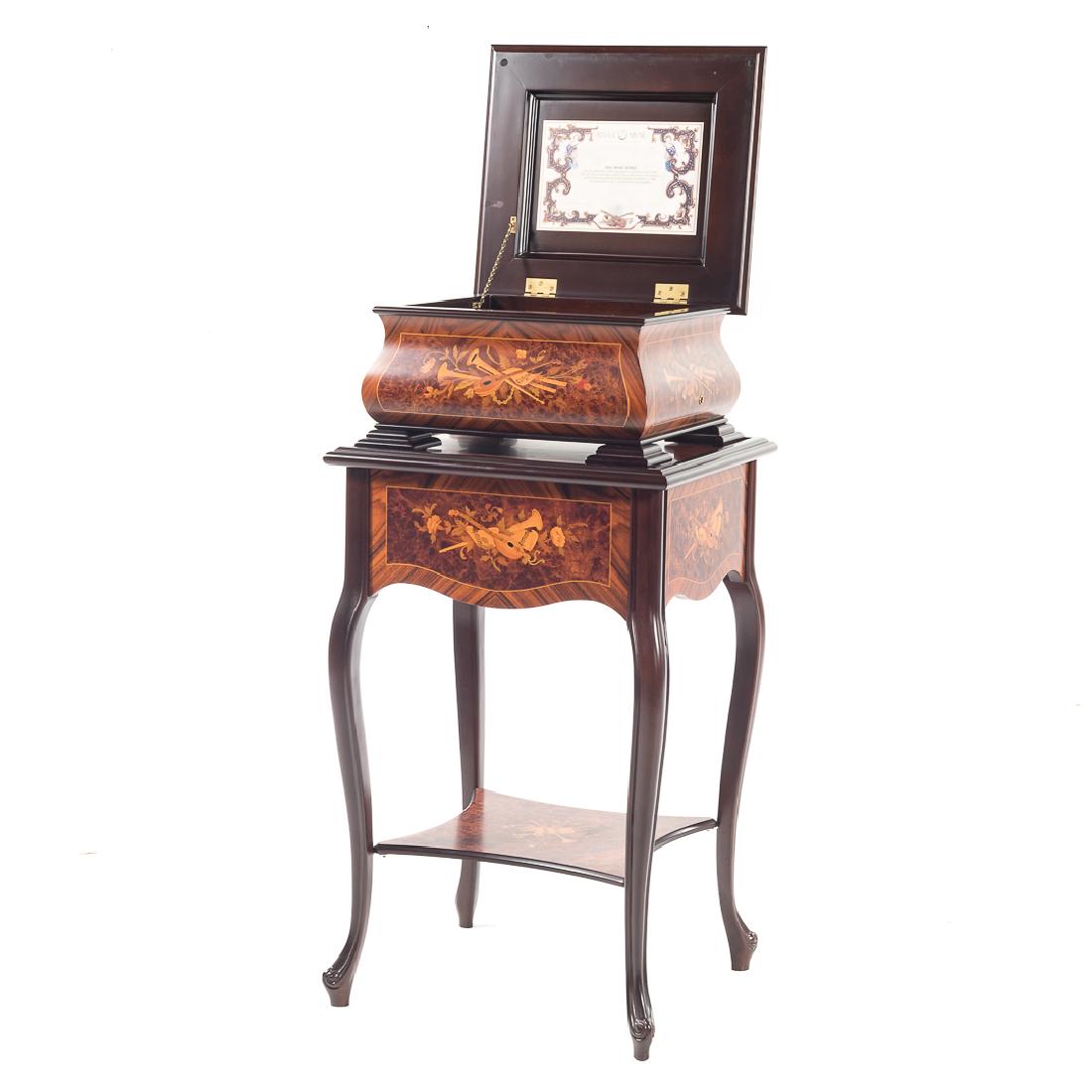 Reuge Swiss music box, stand, and discs (1 of 12)