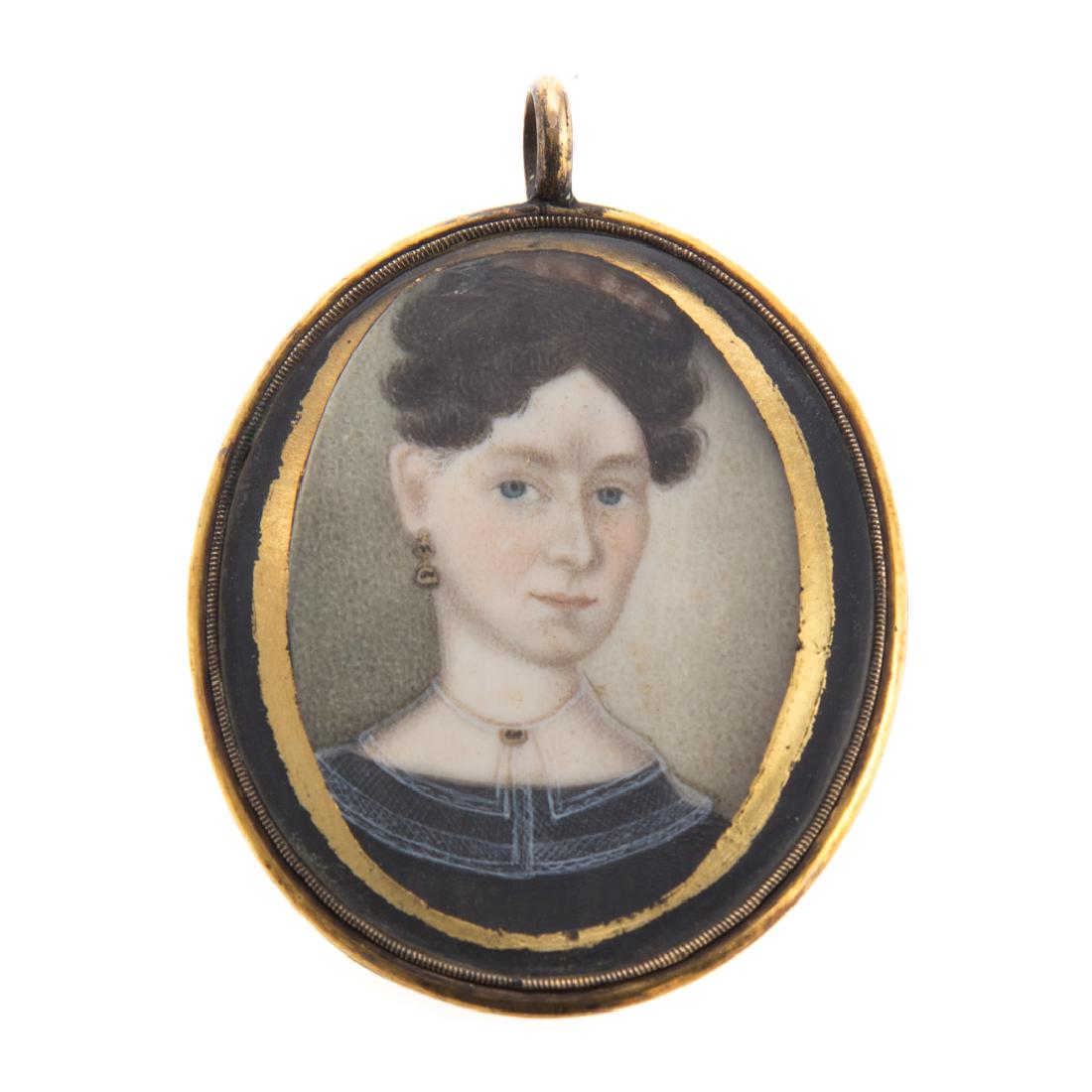 American School. Portrait miniature of woman (1 of 3)