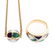 A Lady's Gemstone Inlay Ring & Pendant in 14K Gold