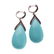 A Pair of Black Diamond Turquoise Dangle Earri