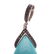 A Pair of Black Diamond Turquoise Dangle Earri - 2