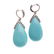 A Pair of Black Diamond Turquoise Dangle Earri - 4