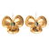 A Pair of 14K Clover Earrings with Turquoise - 3