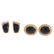 Two Pairs of Black Onyx & Diamond Earrings