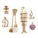 A Collection of Gold Charms & Pendants