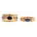 Two Sapphire & Diamond Bands in Gold