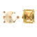 A Pair of 14K Green Citrine Rings