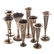 Eight repousse silver bud vases - 2