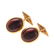 A Gentlemen's Pair of Garnet Cufflinks in 18K