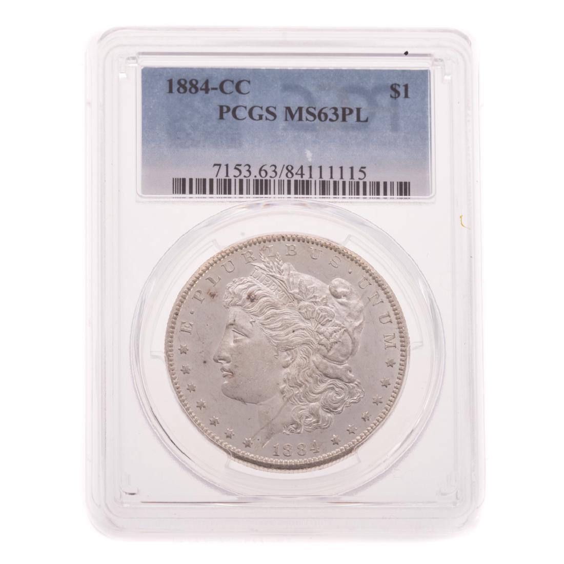 [US] 1884-CC PCGS MS63PL Morgan Dollar (1 of 2)