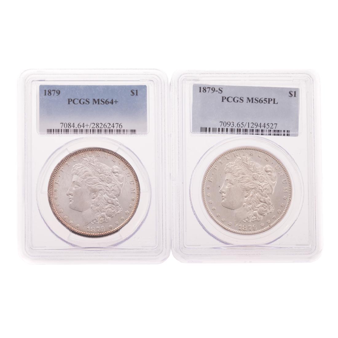 [US] 1879 PCGS MS64+ & 1879-S PCGS MS65PL (1 of 2)