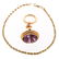 A Lady's Amethyst Fob & Rope Bracelet in 14K