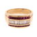 A Gentlemen's Diamond and Ruby Ring in 14K