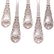 Rare set Dominick & Haff sterling ice cream forks - 2