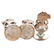 Silver mounted boar tusk salt & pepper shakers - 2