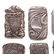 7 Art Nouveau sterling silver match safes - 5