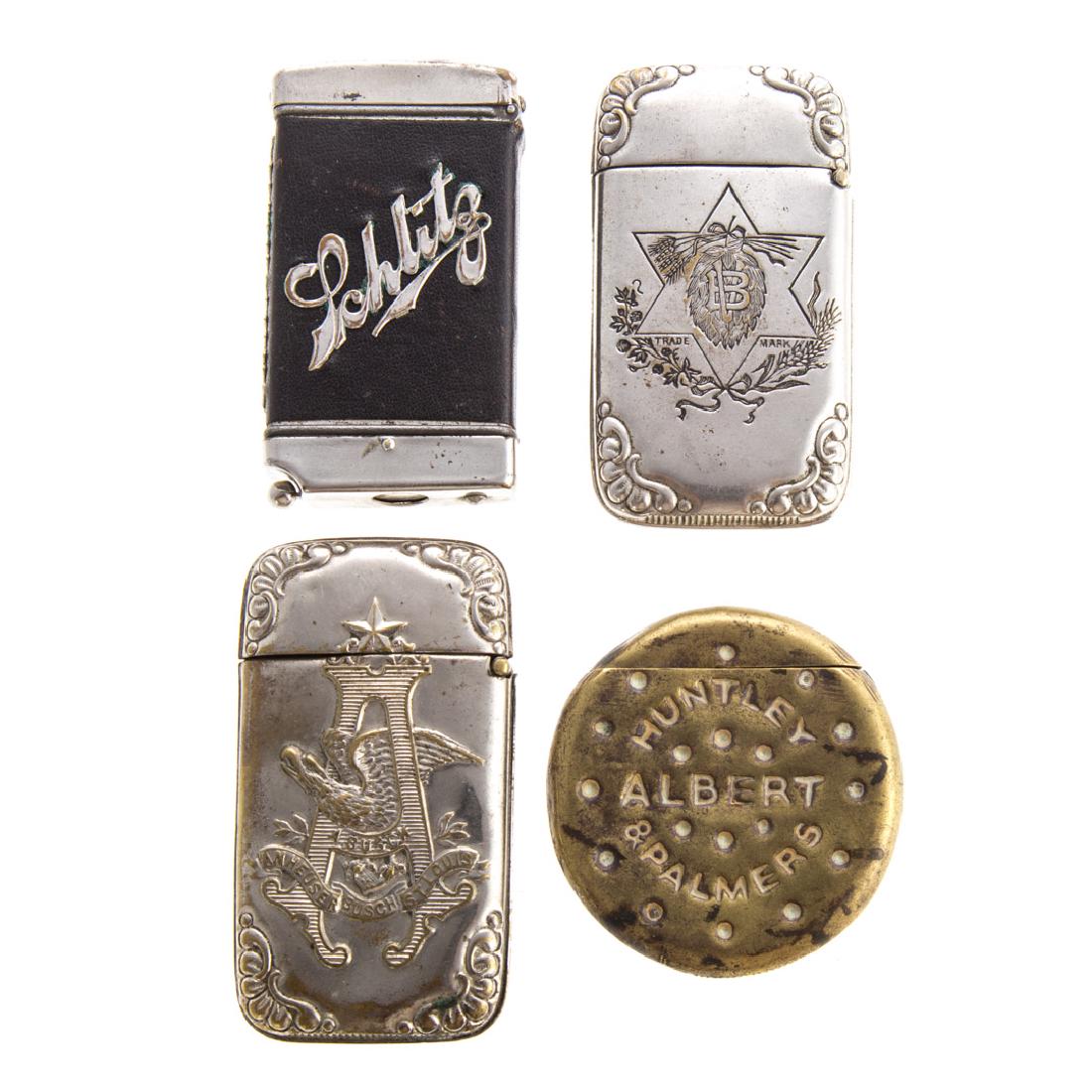 Three beer and a biscuit advertising match safes (1 of 3)