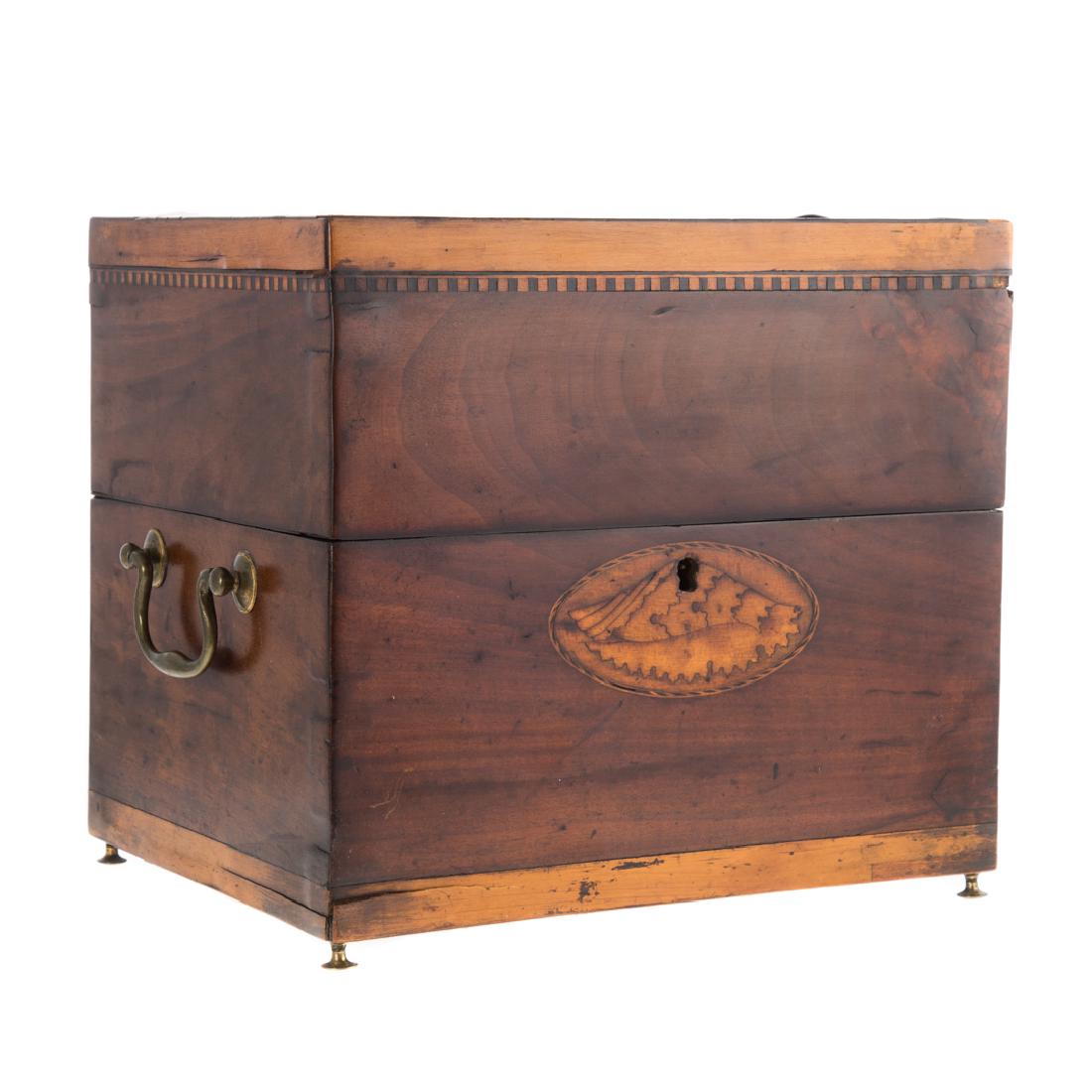 Victorian inlaid mahogany tantalus (1 of 6)