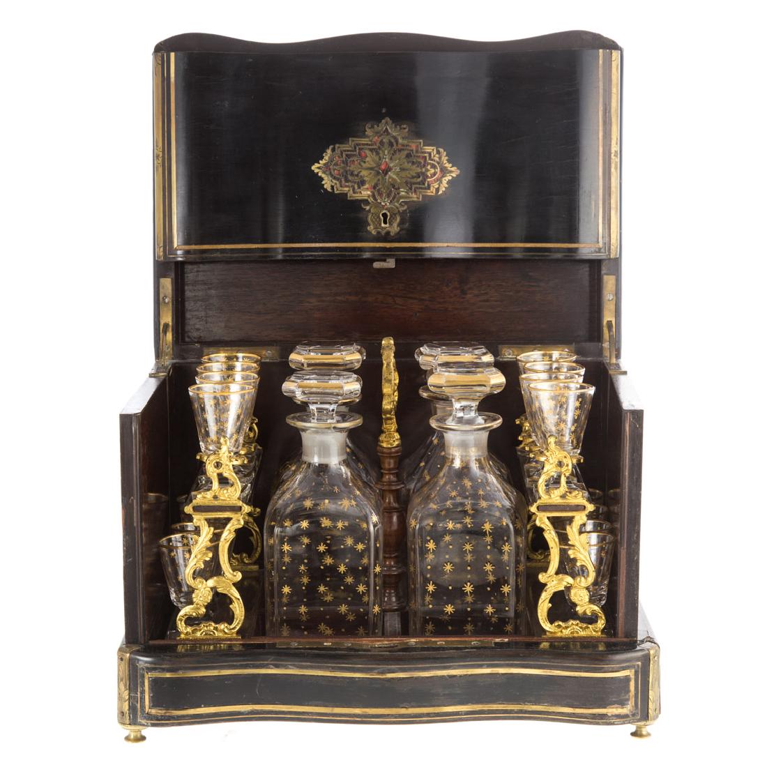 Napoleon III boulle marquetry tantalus (1 of 6)