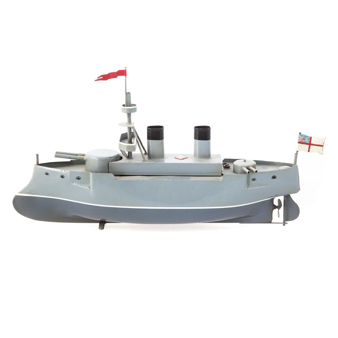 Bing tinplate automatic firing gunboat (1 of 3)