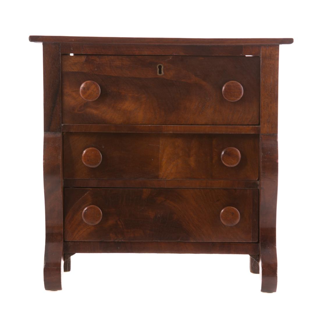 Miniature American Classical mahogany chest (1 of 5)
