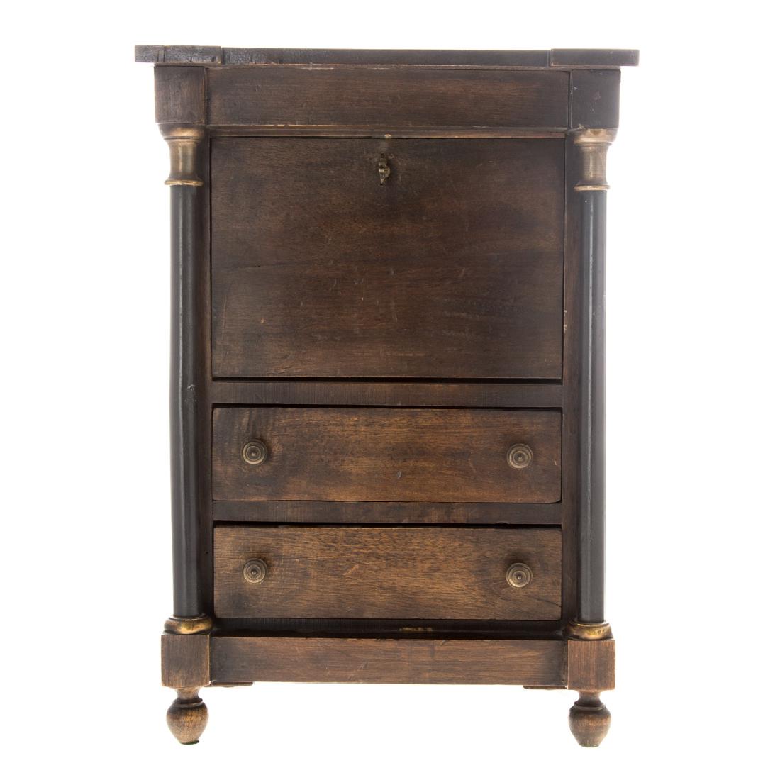 Miniature French Empire style secretaire abattant (1 of 4)