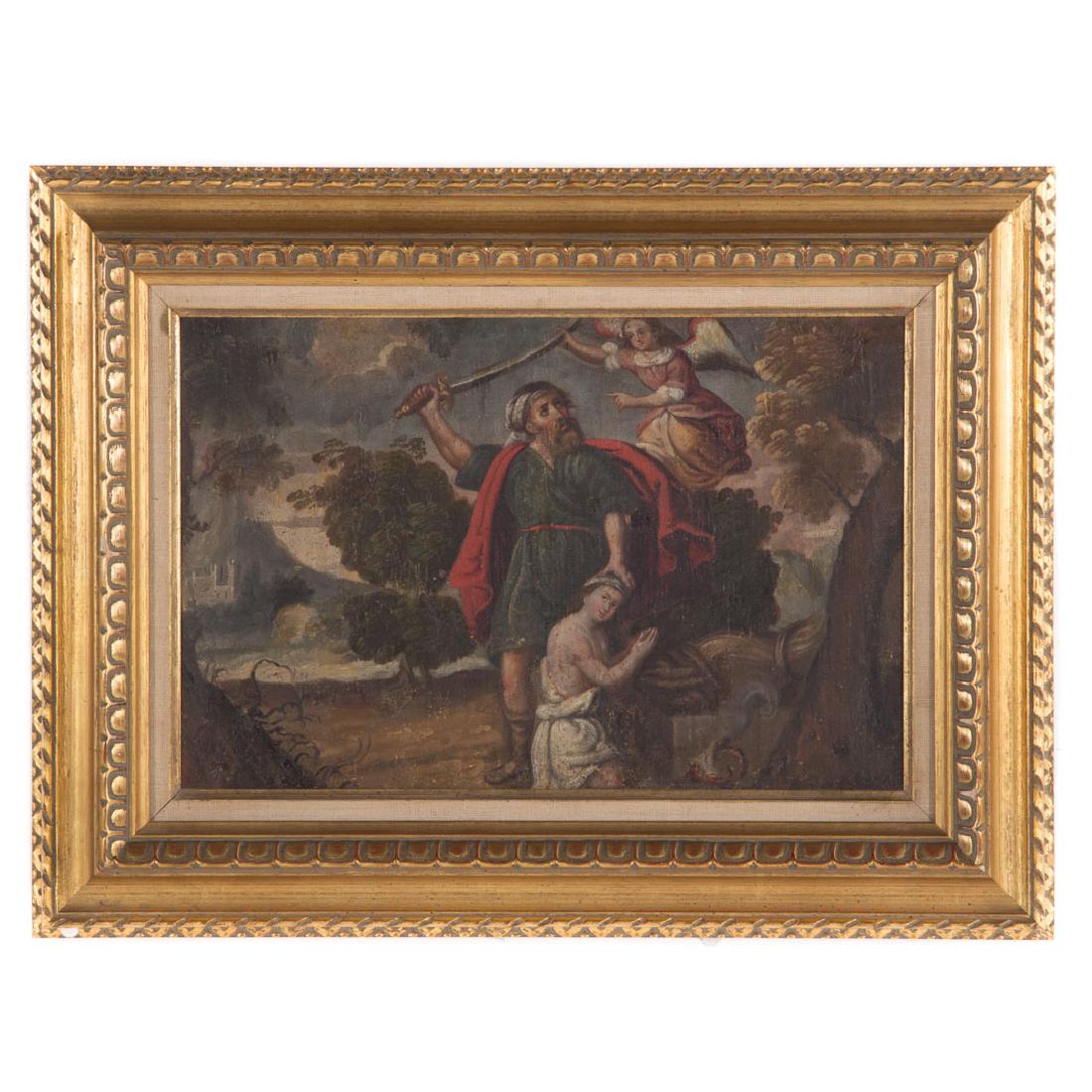 Cuzco School, Peru, 19th c. Sacrifice of Isaac (1 of 3)