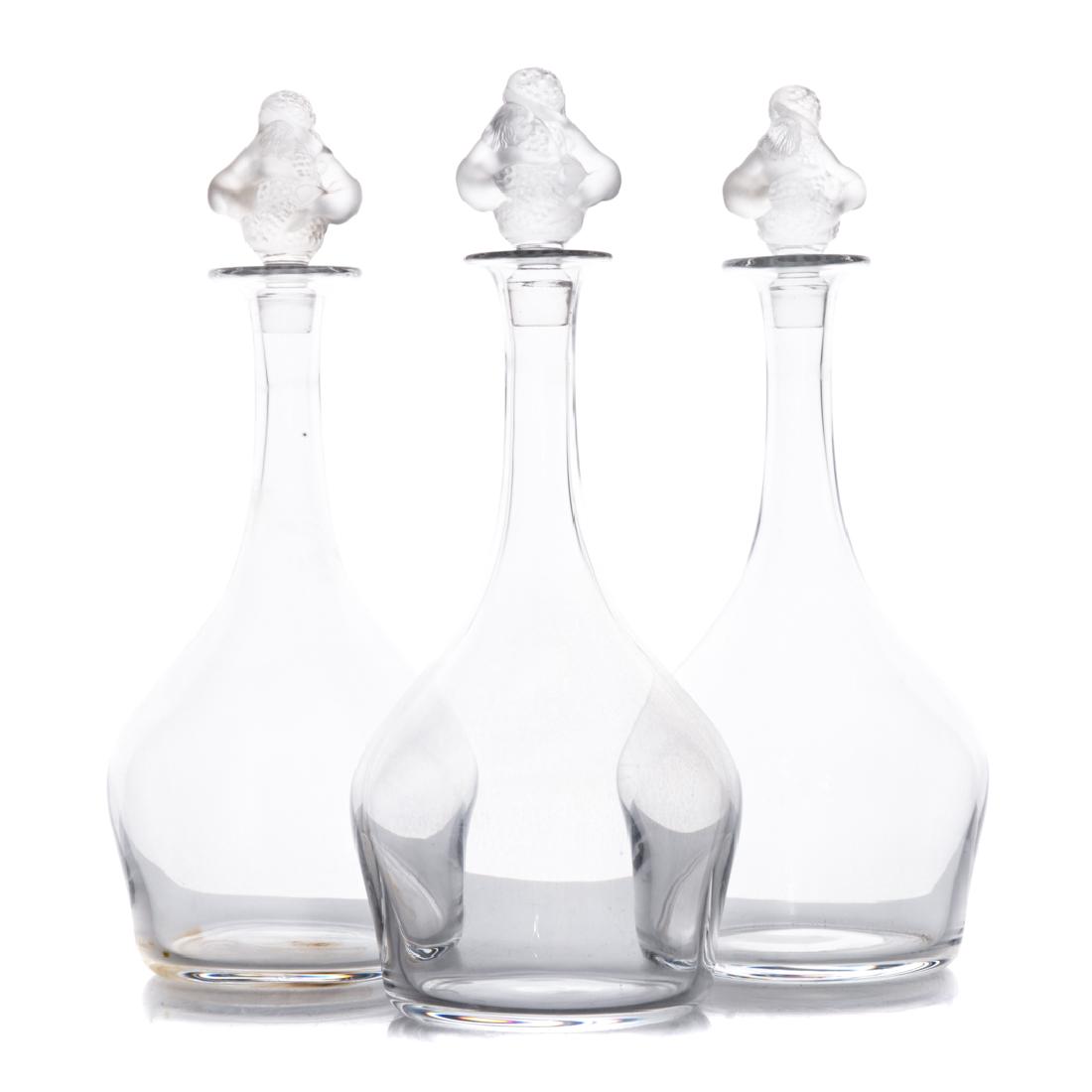 Three Lalique crystal Roxanne decanters (1 of 6)