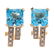 A Blue Topaz & Diamond Earring and Pendant Set - 3