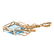 A Blue Topaz & Diamond Earring and Pendant Set - 8