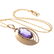 A Lady's 22K Chain with 18K Amethyst Pendant - 2