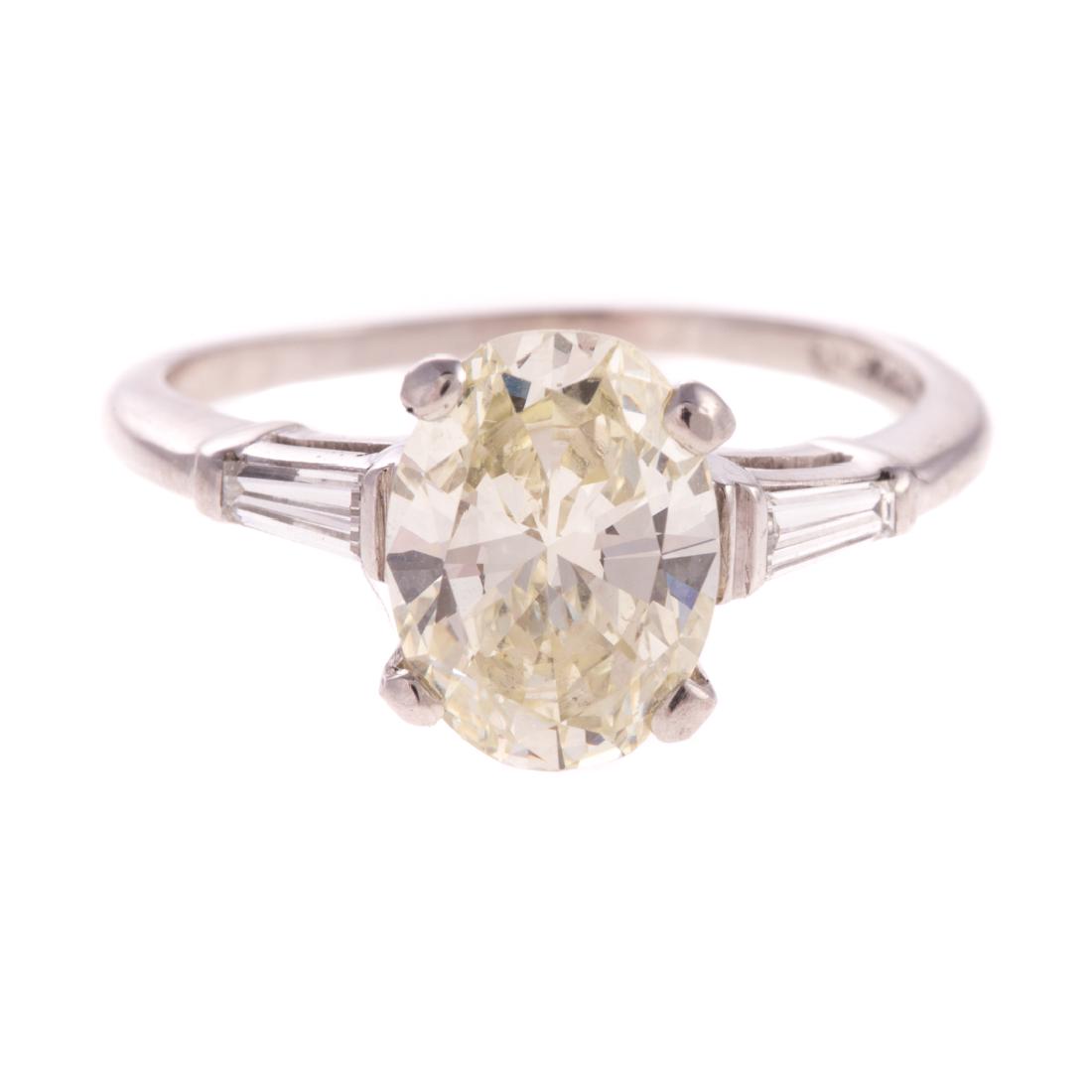 A Lady's 2.21ct Oval Diamond Engagement Ring (1 of 4)