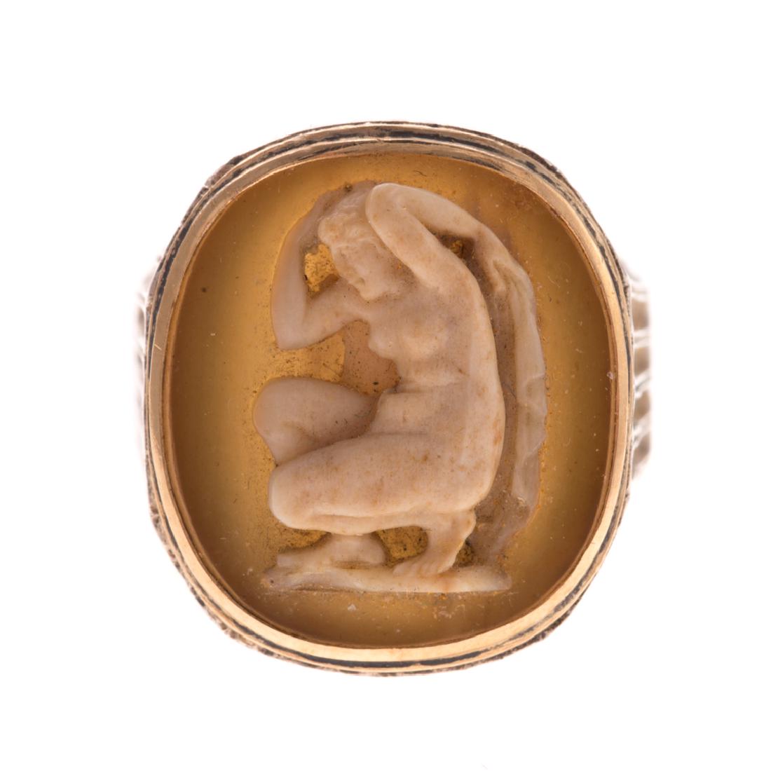 A 18K & Silver Cameo Ring by Buccellati (1 of 4)