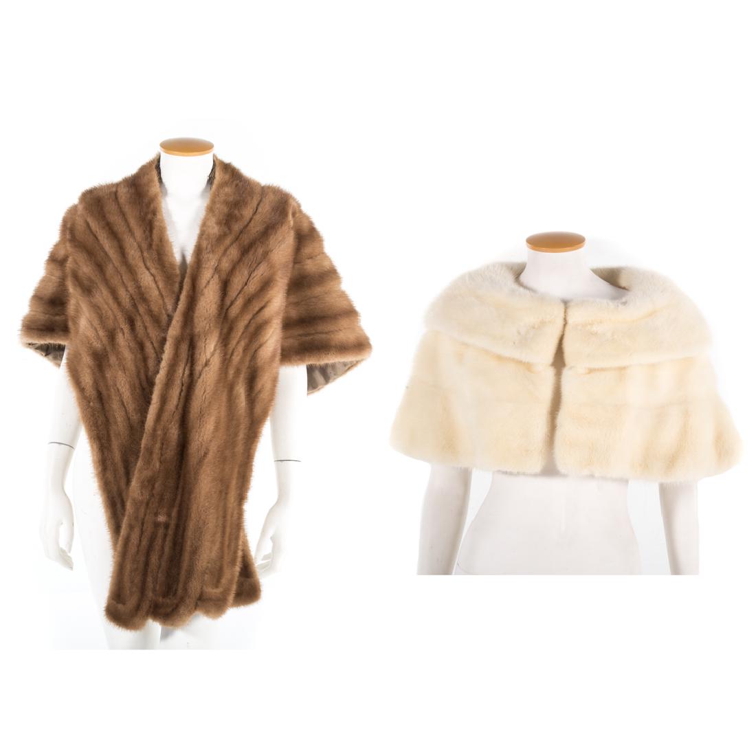 A Lady's Pastel Mink Stole & Mink Cape (1 of 7)