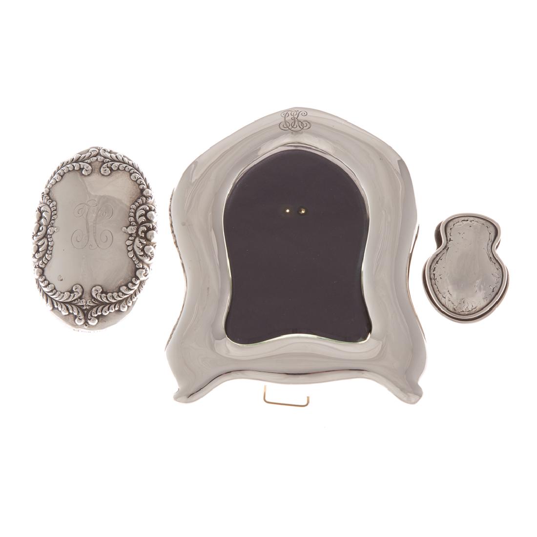 A Trio of sterling silver desk items (1 of 7)