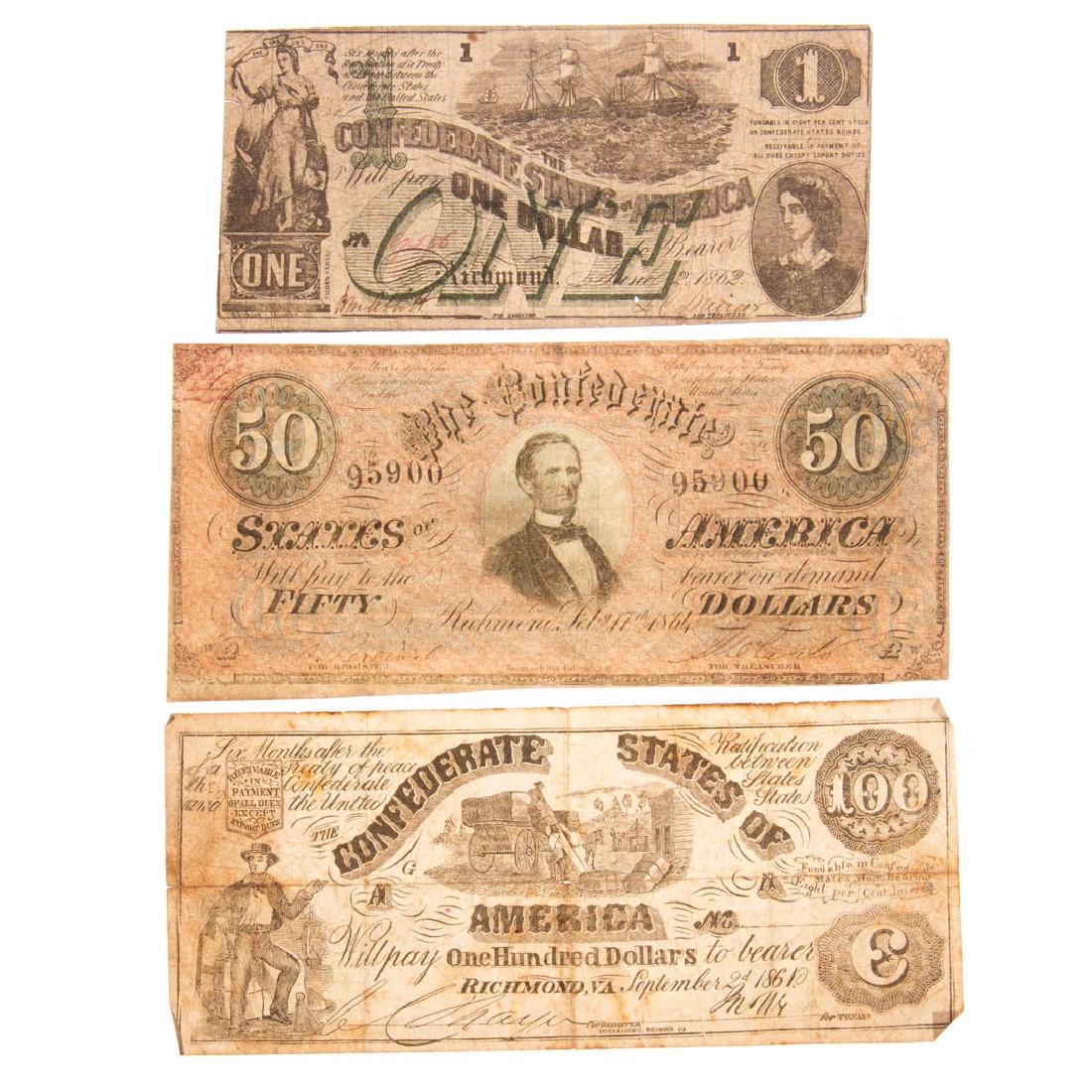 [US} Several Scarce Confederate Notes (1 of 2)
