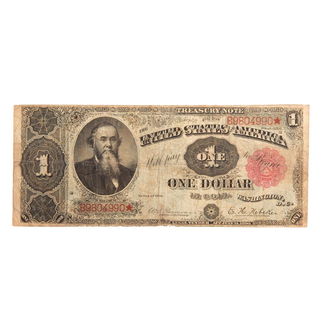 [US] 1891 $1 Treasury Note FR-349 (1 of 2)