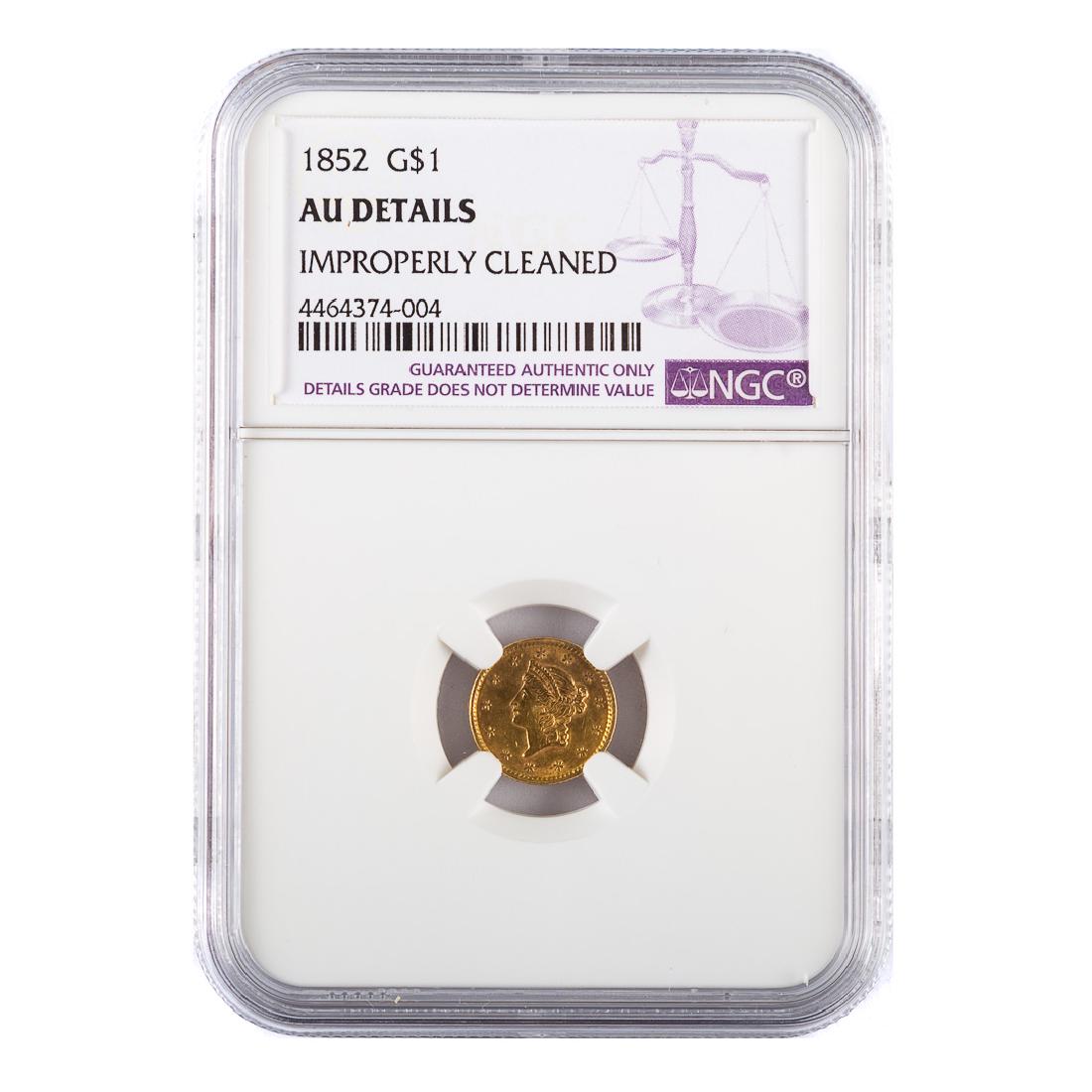 [US] 1852 Gold Dollar NGC AU Details (1 of 2)
