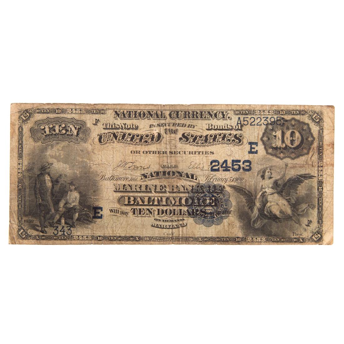 [US] 1882 $10 Date Back CH# 2453 Fr-545 Baltimore (1 of 2)