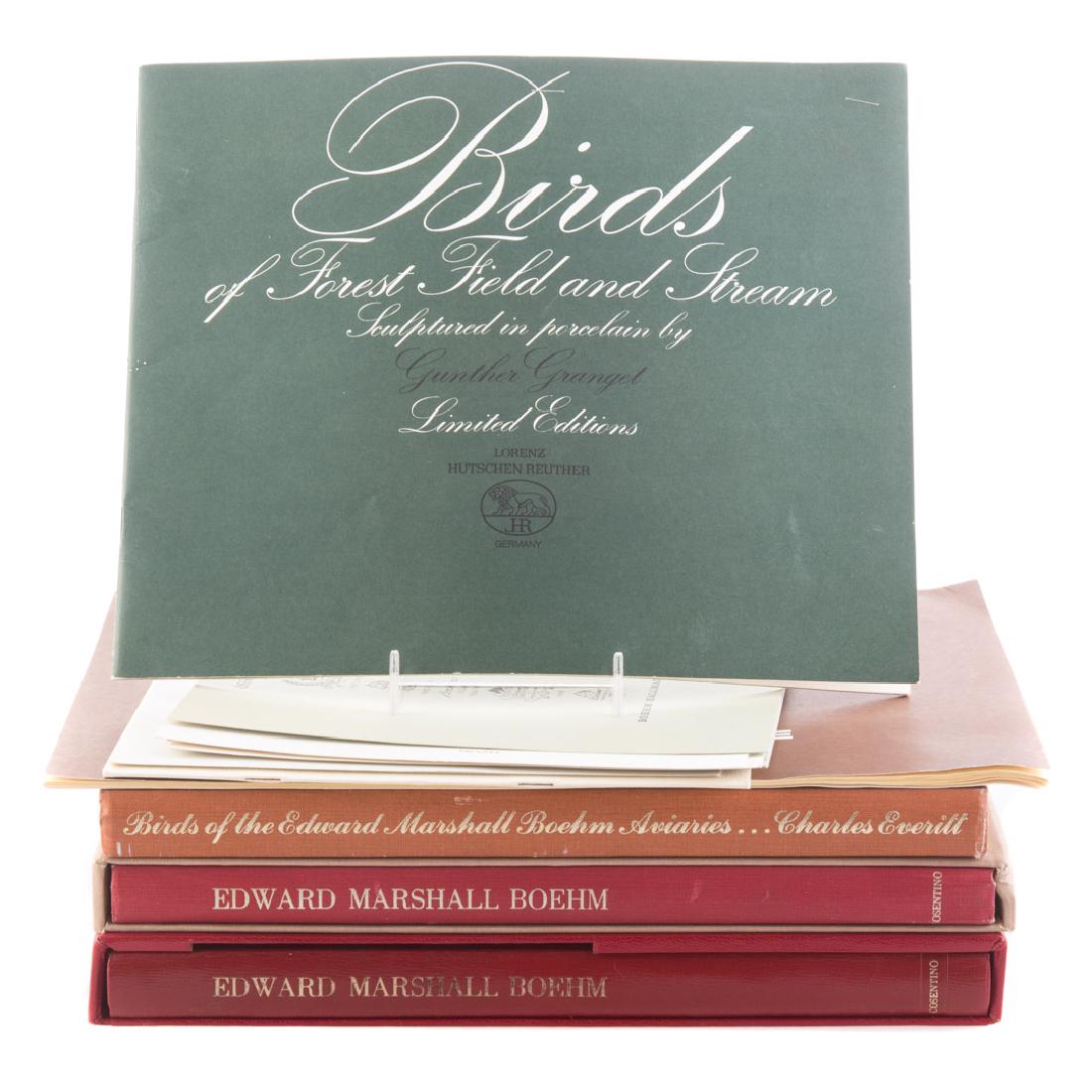 Three books on Edward Marshall Boehm: also several booklets and other ephemera on Boehm and other porcelain