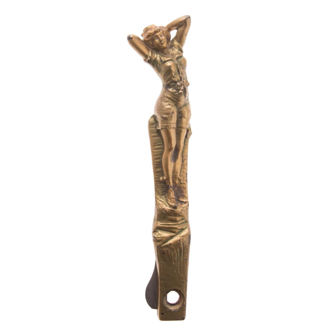 Art Nouveau gilt bronze figural cigar cutter (1 of 4)