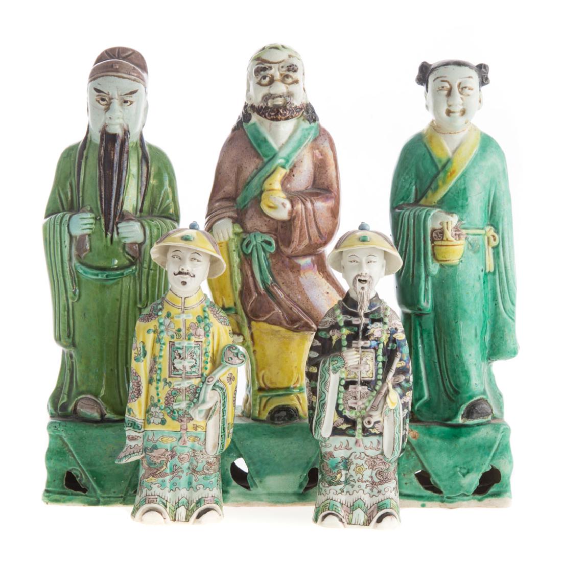 Five Chinese Export porcelain figures (1 of 5)