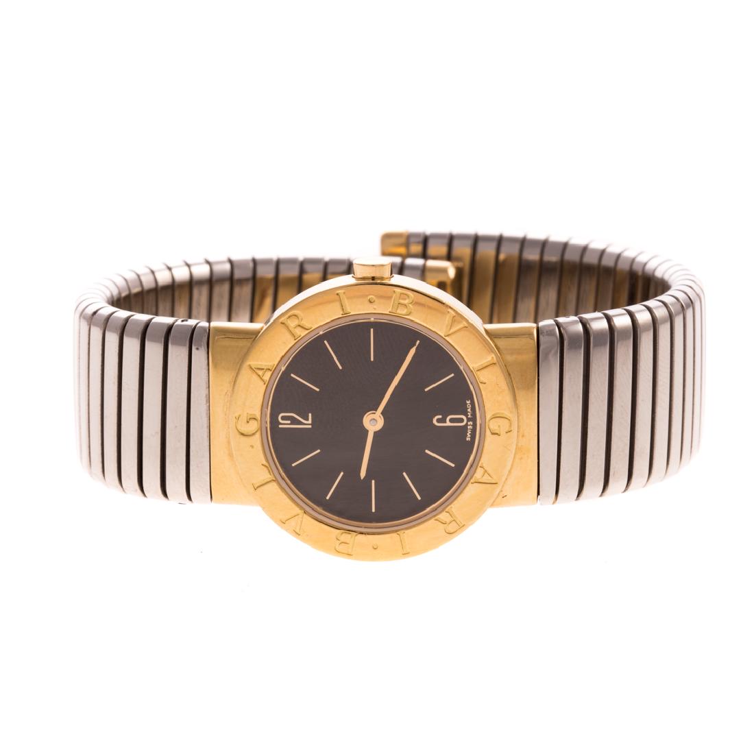 A Lady's Bvlgari Tubogas Two Tone Wrist Watch (1 of 7)