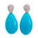 A Pair of Rare Turquoise & Diamond Earrings