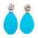 A Pair of Rare Turquoise & Diamond Earrings - 4