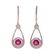 A Pair of Pink Sapphire & Diamond Drop Earrings